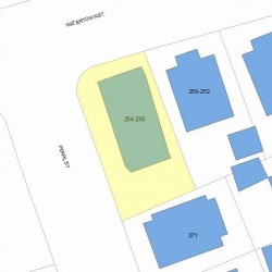 254 Watertown St, Newton MA  02458-1346 plot plan