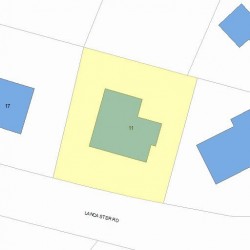 11 Lancaster Rd, Newton MA 02458-2625 plot plan