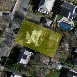 14 Prentice Rd, Newton MA  02459-1343 aerial view