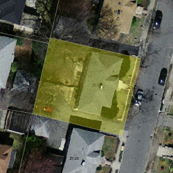 21 Noble St, Newton MA  02465-1015 aerial view