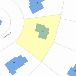 34 Dorothy Rd, Newton MA 02459-3308 plot plan