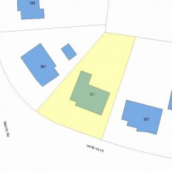 351 Waban Ave, Newton MA 02468-1349 plot plan