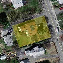 31 Elm St, Newton MA  02465-1805 aerial view