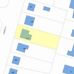 280 Cherry St, Newton MA  02465-1605 plot plan