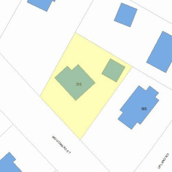 315 Woodward St, Newton MA  02468-2021 plot plan