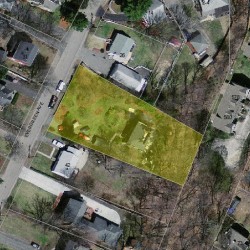 36 Evergreen Ave, Newton MA  02466-1703 aerial view