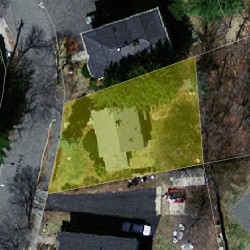 45 Prairie Ave, Newton MA  02466-2103 aerial view