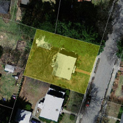 81 Adena Rd, Newton MA  02465-1220 aerial view