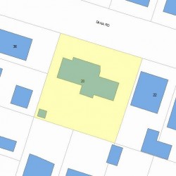 28 Dana Rd, Newton MA 02465-1118 plot plan