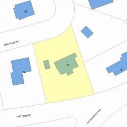 26 Annawan Rd, Newton MA  02468-2110 plot plan