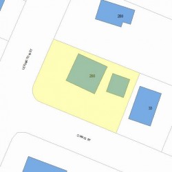 288 Lexington St, Newton MA 02466-1210 plot plan