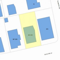 985 Boylston St, Newton MA  02461-1506 plot plan