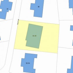 44 Troy Ln, Newton MA 02468-1016 plot plan