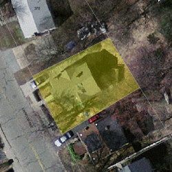 382 Linwood Ave, Newton MA 02460-1343 aerial view