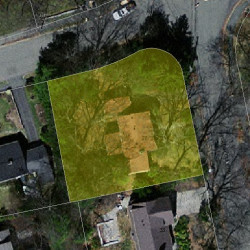 27 Hickory Cliff Rd, Newton MA  02464-1208 aerial view