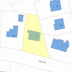 15 Avalon Rd, Newton MA  02468-1609 plot plan