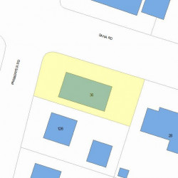 36 Dana Rd, Newton MA 02465-1118 plot plan