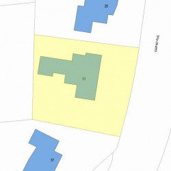 31 Grant Ave, Newton MA  02459-1308 plot plan