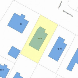 76 Washington St, Newton MA 02458-2220 plot plan