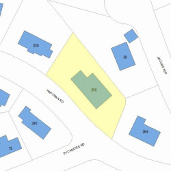 250 Hartman Rd, Newton MA 02459-2817 plot plan