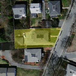 57 Rowe St, Newton MA 02466-1524 aerial view