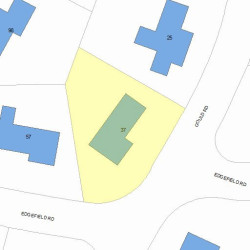 37 Gould Rd, Newton MA  02468-2120 plot plan