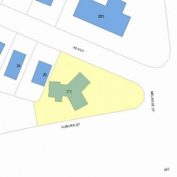 375 Auburn St, Newton MA 02466-1802 plot plan