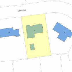 19 Stanley Rd, Newton MA  02468-2337 plot plan