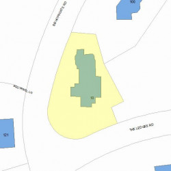 10 The Ledges Rd, Newton MA 02459-2038 plot plan