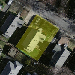 24 Whittemore Rd, Newton MA  02458-2106 aerial view