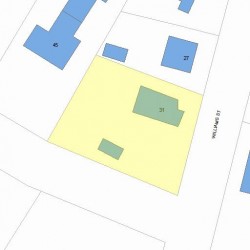 31 Williams St, Newton MA  02464-1348 plot plan