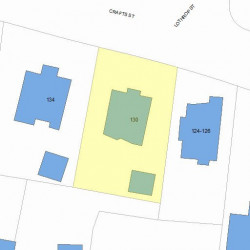 130 Crafts St, Newton MA  02460-1411 plot plan