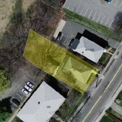 107 Lexington St, Newton MA  02466-1345 aerial view