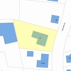 20 Garland Rd, Newton MA  02459-1709 plot plan