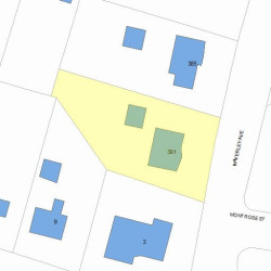 391 Waverley Ave, Newton MA  02458-2720 plot plan