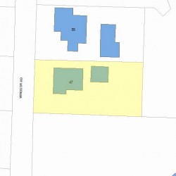 47 Windsor Rd, Newton MA  02468-1504 plot plan