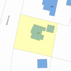 216 Waverley Ave, Newton MA 02458-2422 plot plan