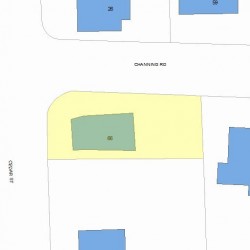 66 Channing Rd, Newton MA  02459-1115 plot plan