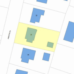 38 Jameson Rd, Newton MA  02458-2601 plot plan