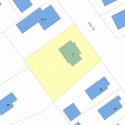 17 Eddy St, Newton MA 02465-2132 plot plan