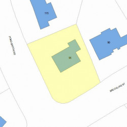 96 Brookline St, Newton MA 02467 plot plan