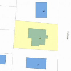 149 Upland Ave, Newton MA  02461-2112 plot plan