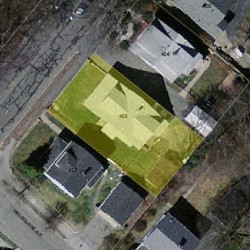 408 California St, Newton MA  02460-1207 aerial view