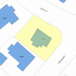 41 Capital St, Newton MA 02458-1301 plot plan