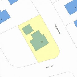 72 Dickerman Rd, Newton MA 02461-1323 plot plan