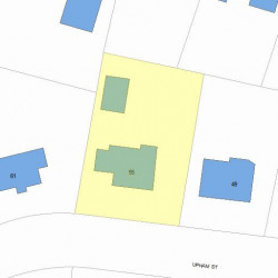 55 Upham St, Newton MA  02465-1546 plot plan