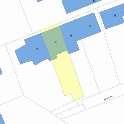 19 Avon Pl, Newton MA  02458-1511 plot plan