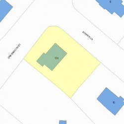 158 Greenwood St, Newton MA 02459-3042 plot plan