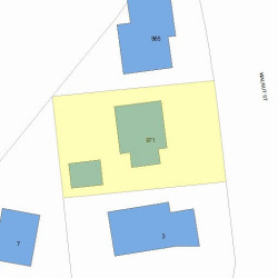 971 Walnut St, Newton MA  02461-1133 plot plan