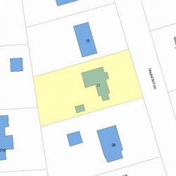 21 Gammons Rd, Newton MA  02468-1215 plot plan